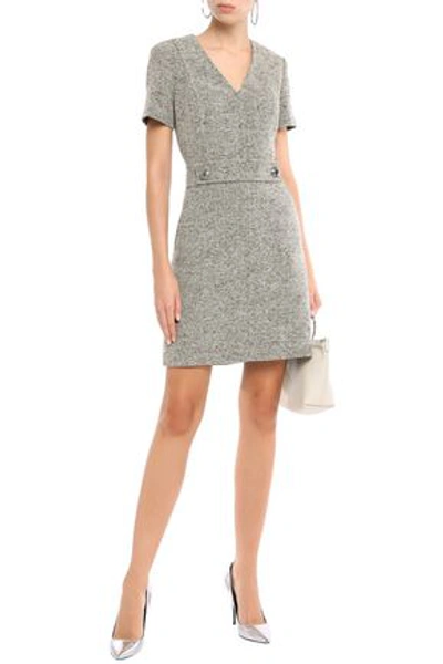 Tory Burch Priscilla Mélange Linen-blend Mini Dress In Grey