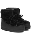 Moon Boot Monaco Rubber And Faux Fur Snow Boots In Black