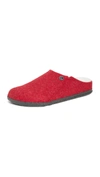 Birkenstock Zermatt Genuine Shearling Lined Slipper In Red