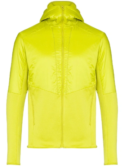 Salomon Outline Hooded Zip-front Jacket In Yellow