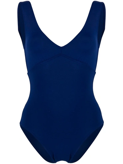 Eres Hold Up Backless Low-back Swimsuit In Blue