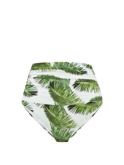 Melissa Odabash Caribe  High-rise Palm-print Bikini Briefs In White
