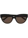 Balenciaga Tinted Cat-eye Sunglasses In Braun