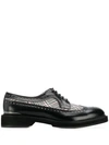 Alexander Mcqueen Houndstooth Check Derby Shoes In Black