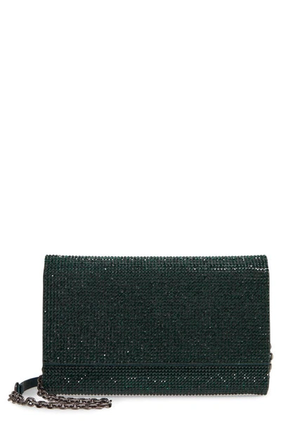 Judith Leiber Fizzoni Full-beaded Clutch Bag In Ebonized Emerald