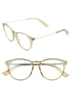 The Book Club Night Team Crazy For 49mm Blue Light Blocking Reading Glasses In Crystal Olive