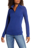 Patagonia Capilene Thermal Weight Zip Neck Tee In Cobalt Blu-clssic Navy X-dye