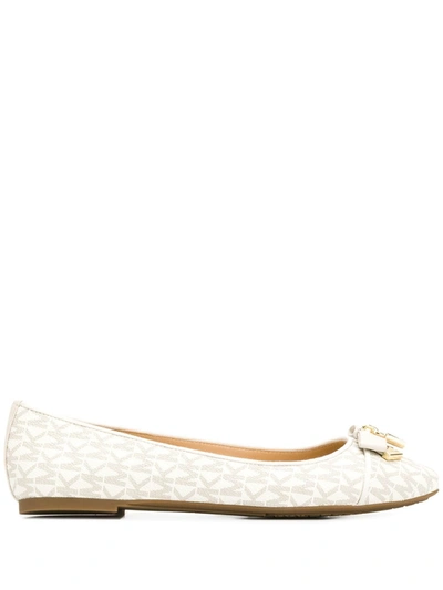 Michael Michael Kors Monogram Ballerina Shoes In Nude