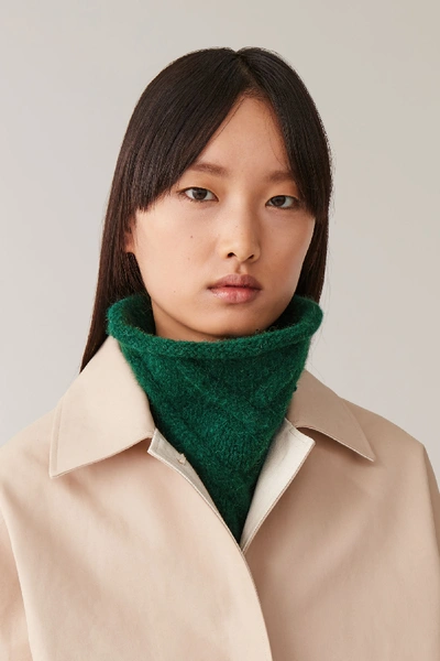 Cos Cable Hybrid Knit In Green
