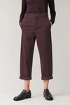 Cos Relaxed Button-up Chinos In Red