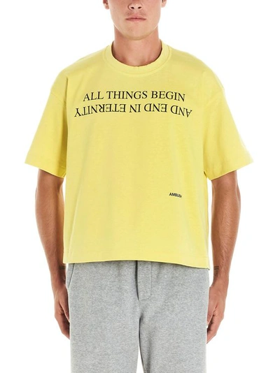 Ambush Men's Yellow Cotton T-shirt