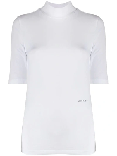 Calvin Klein Longline T-shirt In White