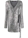 Andamane Silver Polyester Dress In Argento 840