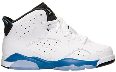 Pre-owned Jordan 6 Retro Sport Blue (ps) In White/sport Blue-black