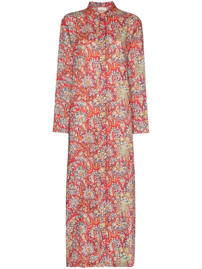 Etro Fiordaliso Paisley Print Tunic Dress In Red
