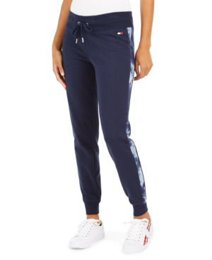 tommy hilfiger navy track pants