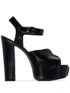 Givenchy 135mm Platform Open Toe Sandals In Black