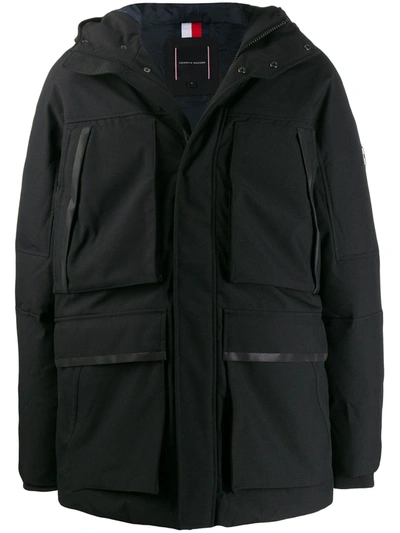 Tommy Hilfiger Hooded Parka Coat In Black