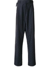 Gmbh Embroidered Tailored Trousers In Blue