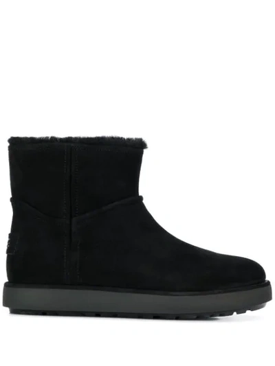 Ugg Round Toe Ankle Boots In Black