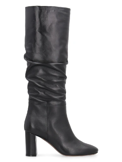 L'autre Chose Leather Knee High Boots In Black