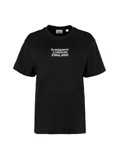 Burberry Oversize Cotton T-shirt In Black