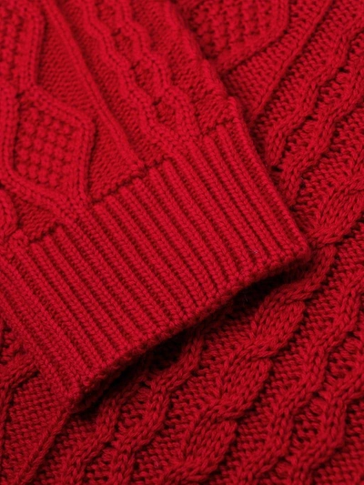 Gcds Turtleneck Sweater Dress In Red