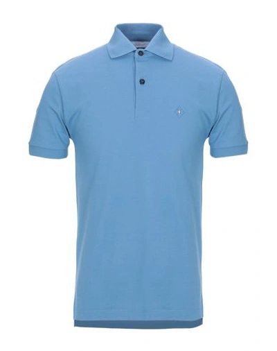 Ballantyne Polo Shirt In Pastel Blue