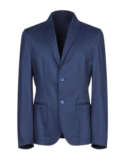 Grey Daniele Alessandrini Suit Jackets In Blue