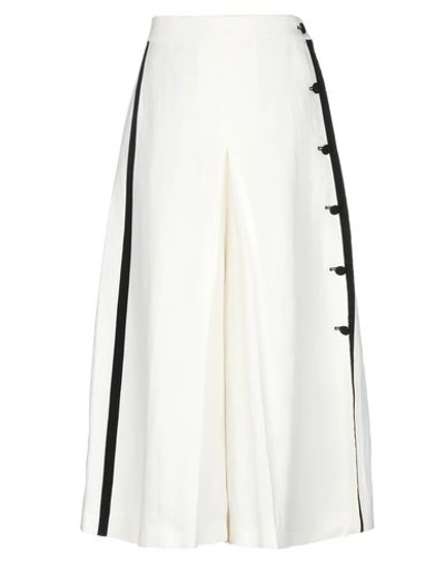 Max Mara Cropped Pants & Culottes In White