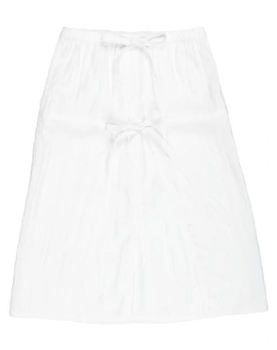 Helmut Lang Midi Skirts In White