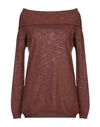 Les Copains Turtlenecks In Brown