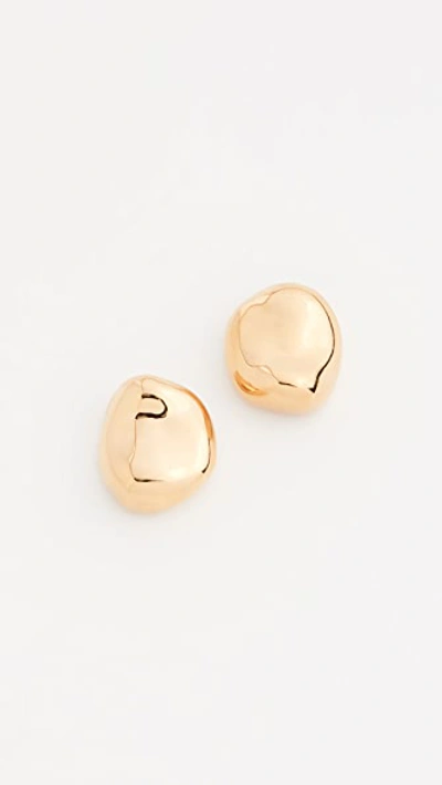 Agmes Small Gia Stud Earrings In Gold Vermeil