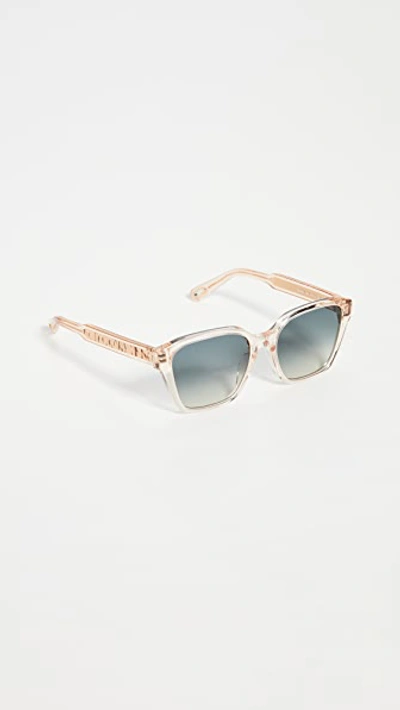 Chloé Willow 52mm Square Sunglasses In Peach