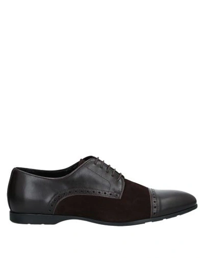 Fabiano Ricci Laced Shoes In Dark Brown