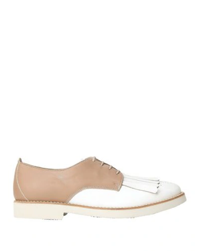 A.testoni Lace-up Shoes In Khaki