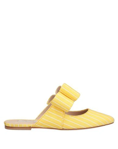 Polly Plume Mules & Clogs In Yellow