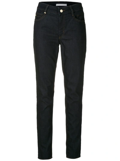 Hugo Boss Mid-rise Straight Jeans In Blue