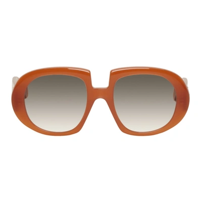Loewe Women's 56mm Oversized Round Sunglasses In Orange