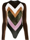 Y/project Colour Block Velvet Body In Brown