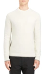 Theory Winlo Slim Fit Crewneck Wool & Cashmere Sweater In Natural