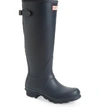 Hunter Original Tall Adjustable Back Waterproof Rain Boot In Navy Matte