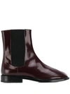 Maison Margiela Tabi Split-toe Leather Chelsea Boots In Potent Purple