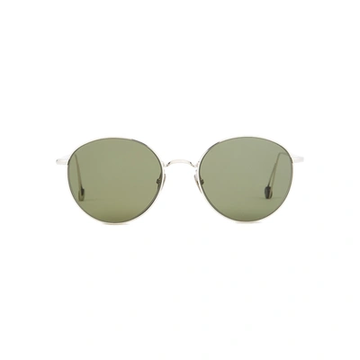 Ahlem Place De La Madeleine Oval-frame Sunglasses In Green
