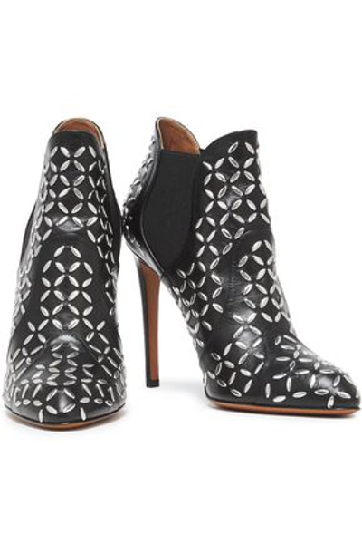 Alaïa Studded Leather Ankle Boots In Black