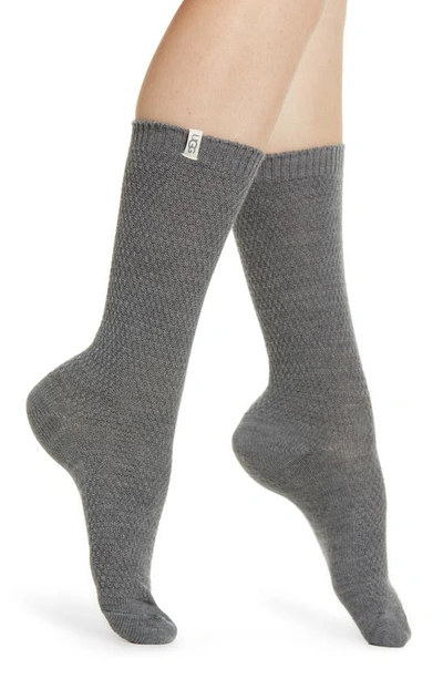Ugg Classic Boot Socks In Gray Heather
