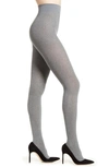 Falke Family Cotton 94 Opaque Tights In 3399 Light Grey Melange