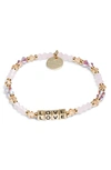 Little Words Project Love Beaded Stretch Bracelet In Enchantment Gold