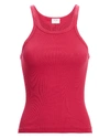 Re/done Ribbed Tank In Pink-drk