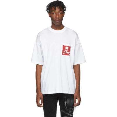 Mastermind Japan Mastermind World White Boxy Logo Pocket T-shirt In 1 White